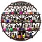 Sorbus Wall Mounted 5-Tier Nail Polish Rack Holder - Tree Silhouette Round Metal Salon Wall Art Display